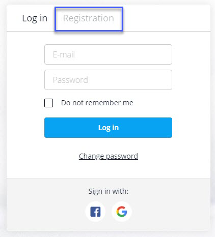 OlympTrade Registration form