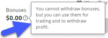 Bonuses rules on the trading platform 