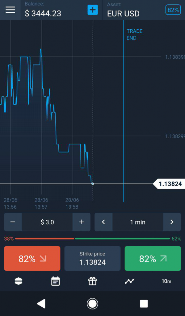 OlympTrade trading on android