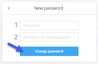 New password on olymptrade