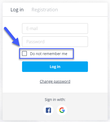 OlympTrade Login form